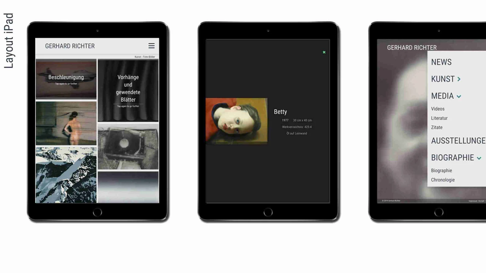 The website on the tablet.
