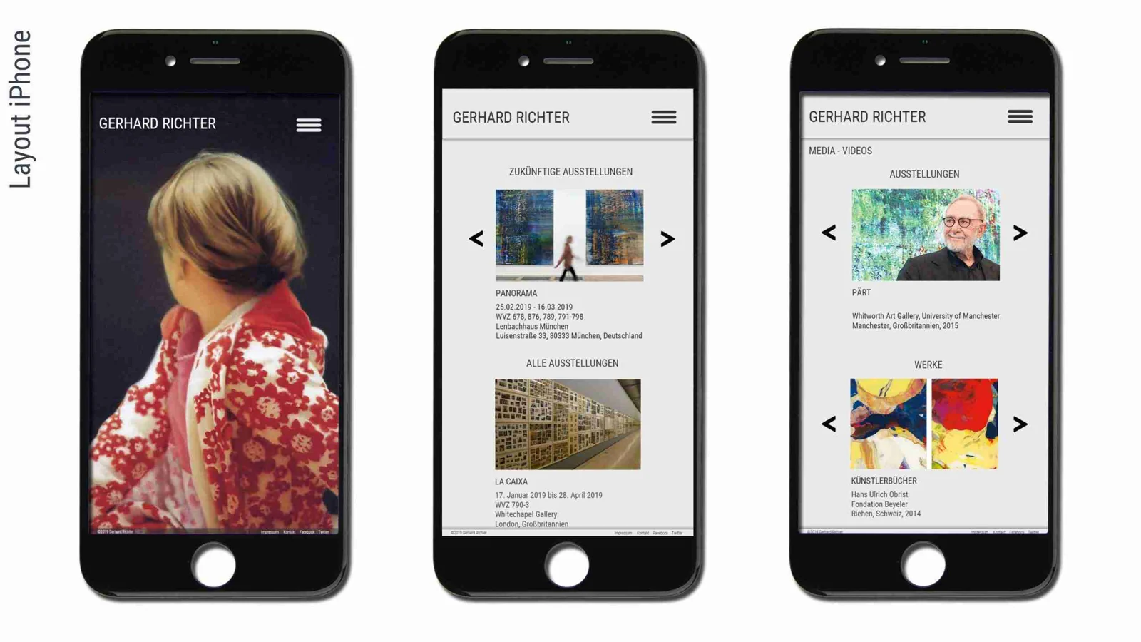 Gerhard-Richter-Redesign: Ansichten auf dem Smartphone