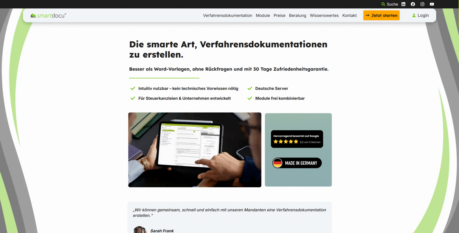 smartdocu Startseite